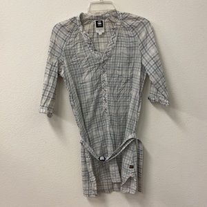 G-Star Gray Plaid Women's Top